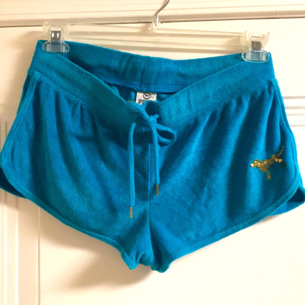 Electric Blue and Gold PINK Brand Lounge Shorts